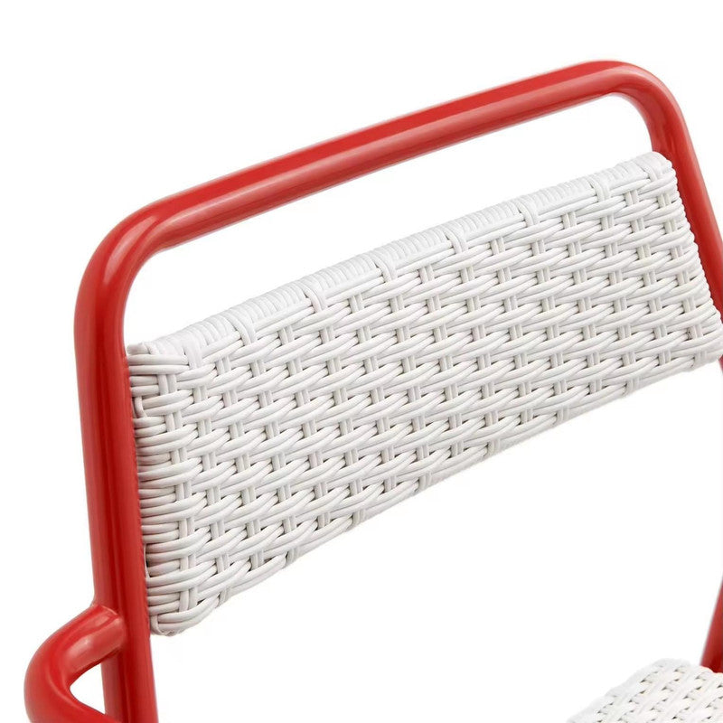 Outdoor Rattan Iron Frame Arm Chairs