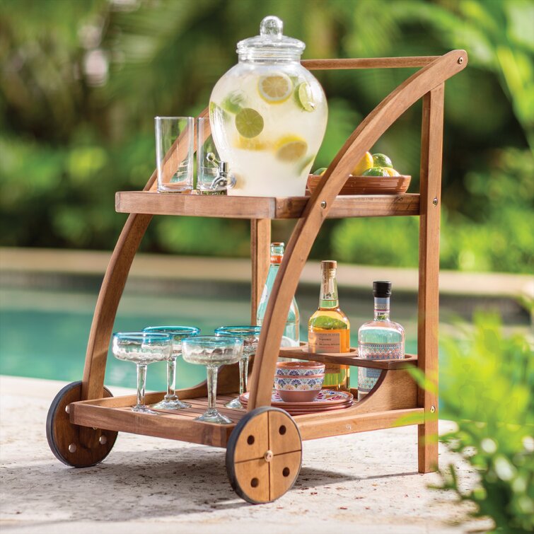 Solid Wood Bar Cart