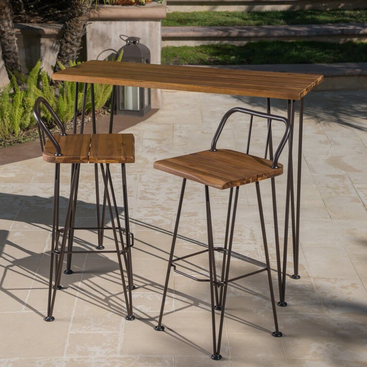 Metal Bar Set with Stools