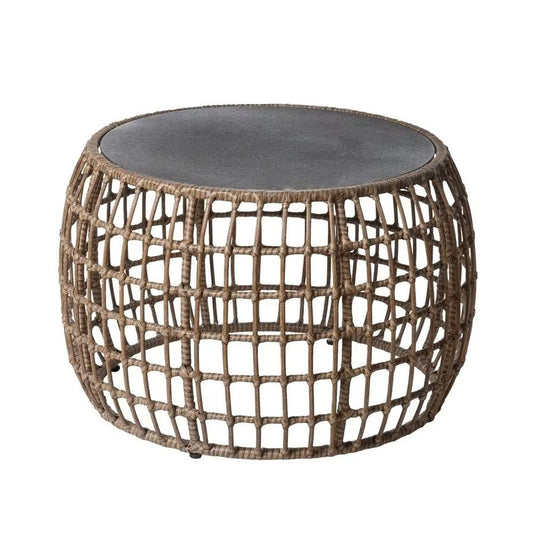 Brown Steel Indoor and Outdoor Coffee Table for Terrace