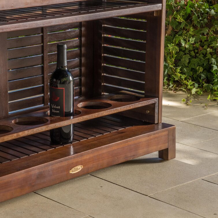 Solid Wood Bar Set with Stools