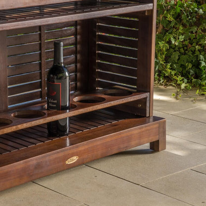 Solid Wood Bar Set with Stools