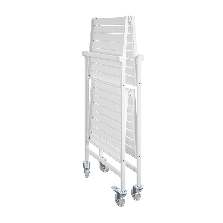 White Metal Bar Cart